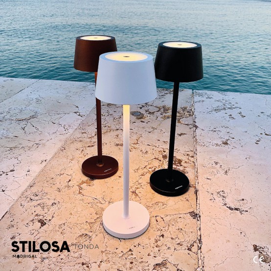 Stilosa Tonda - USB Rechargeable LED Table Lamp with Round Base