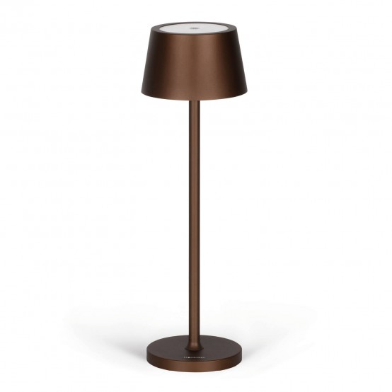 Stilosa Tonda Bronze - USB Rechargeable LED Table Lamp with Round Base