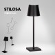 Stilosa (Nero) - Lampada da tavolo ricaricabile senza fili